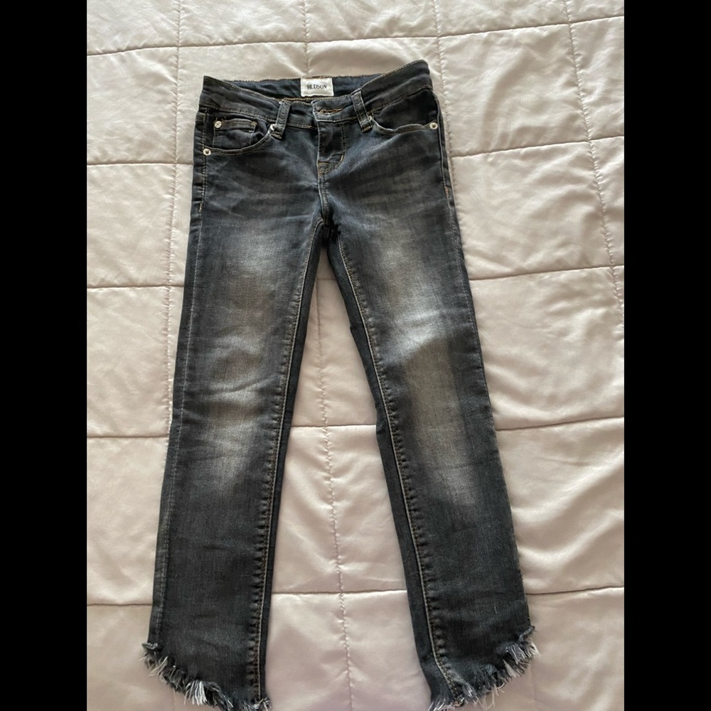 Girls size 7 black Hudson jeans